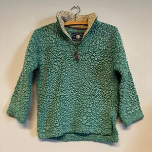 Girls Live Oak Brand Green Sherpa Pullover size small